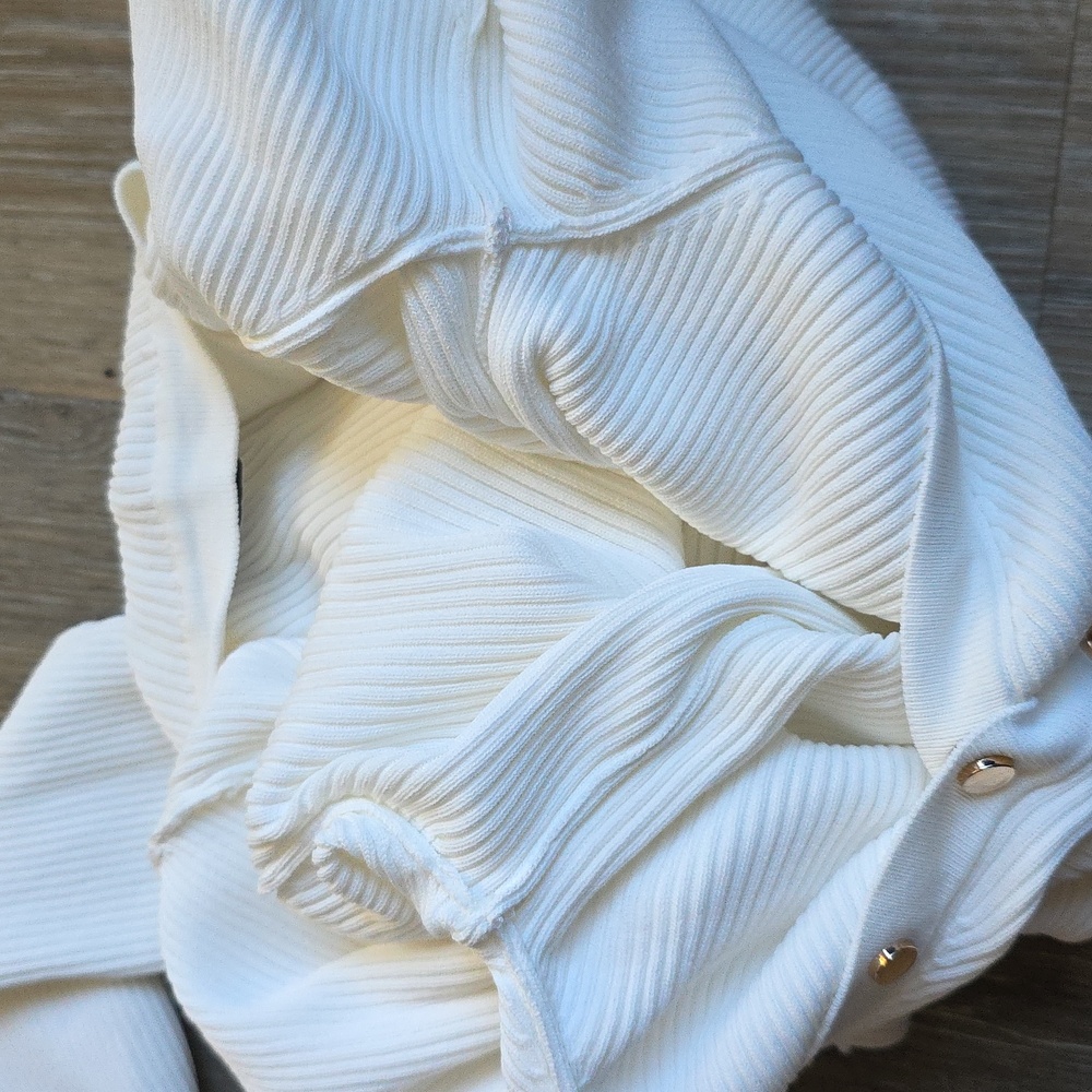 Zara White Ribbed Top - Picture 13 of 15